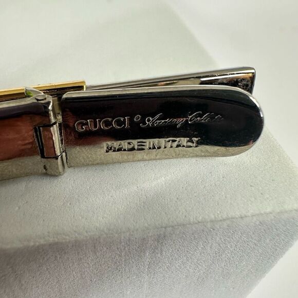 Gucci Interlocking G Bicolor Two Tone Tie Clip - Picture 2 of 6